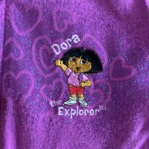 Vintage Dora the Explorer Jacket 6X Hooded Zip Up Embroidered